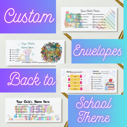 CUSTOM SCHOOL ENVELOPE *EDITABLE DIGITAL DOWNLOAD*